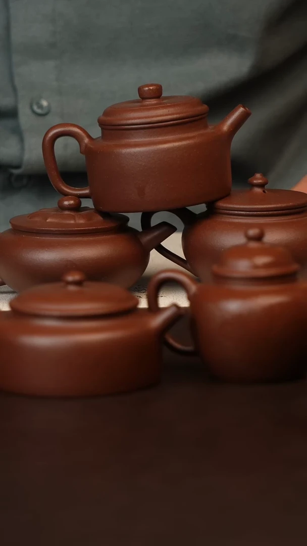 茶壶紫砂老***坊原矿紫砂5个壶