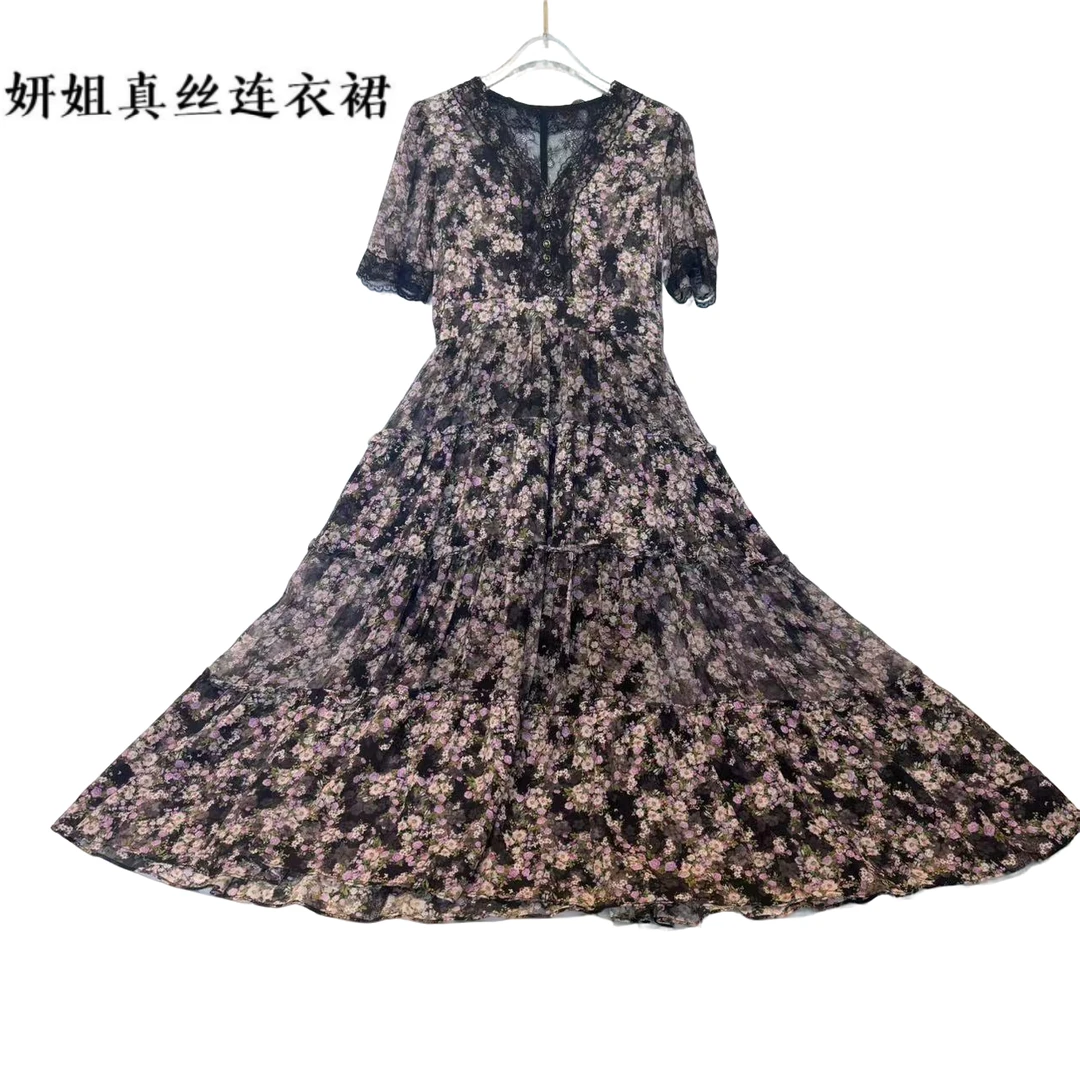 【墨韵】2025夏桑蚕丝长袖轻奢际遇时尚优雅黑色230155