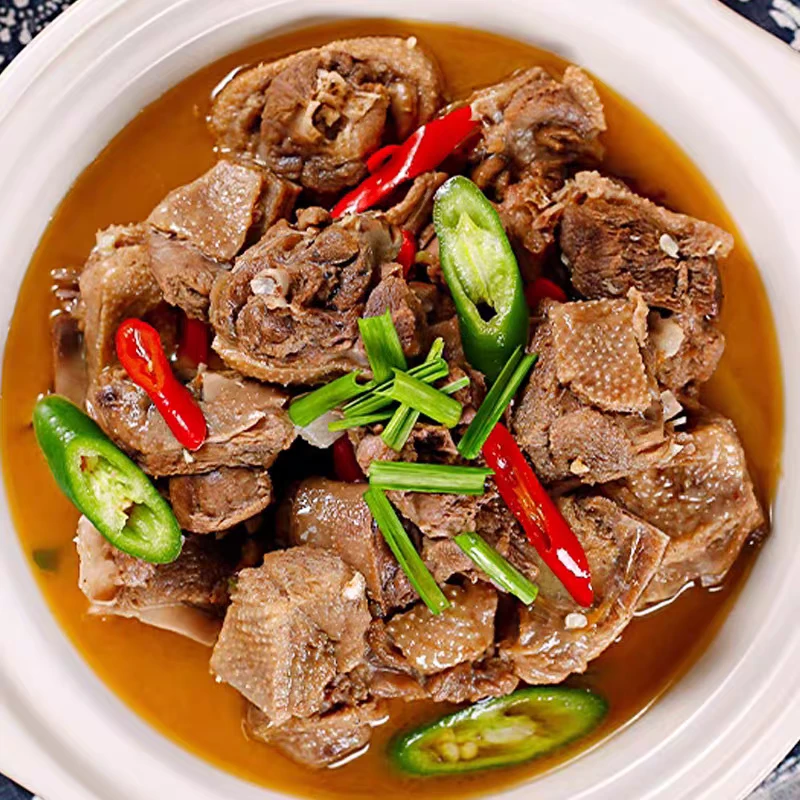 红烧鹅块红烧老鹅煲皖西大白鹅红烧农家大白鹅半成品加热