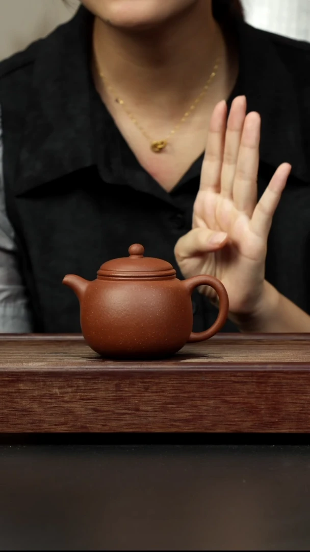 紫砂茶壶红降坡 匏樽全手