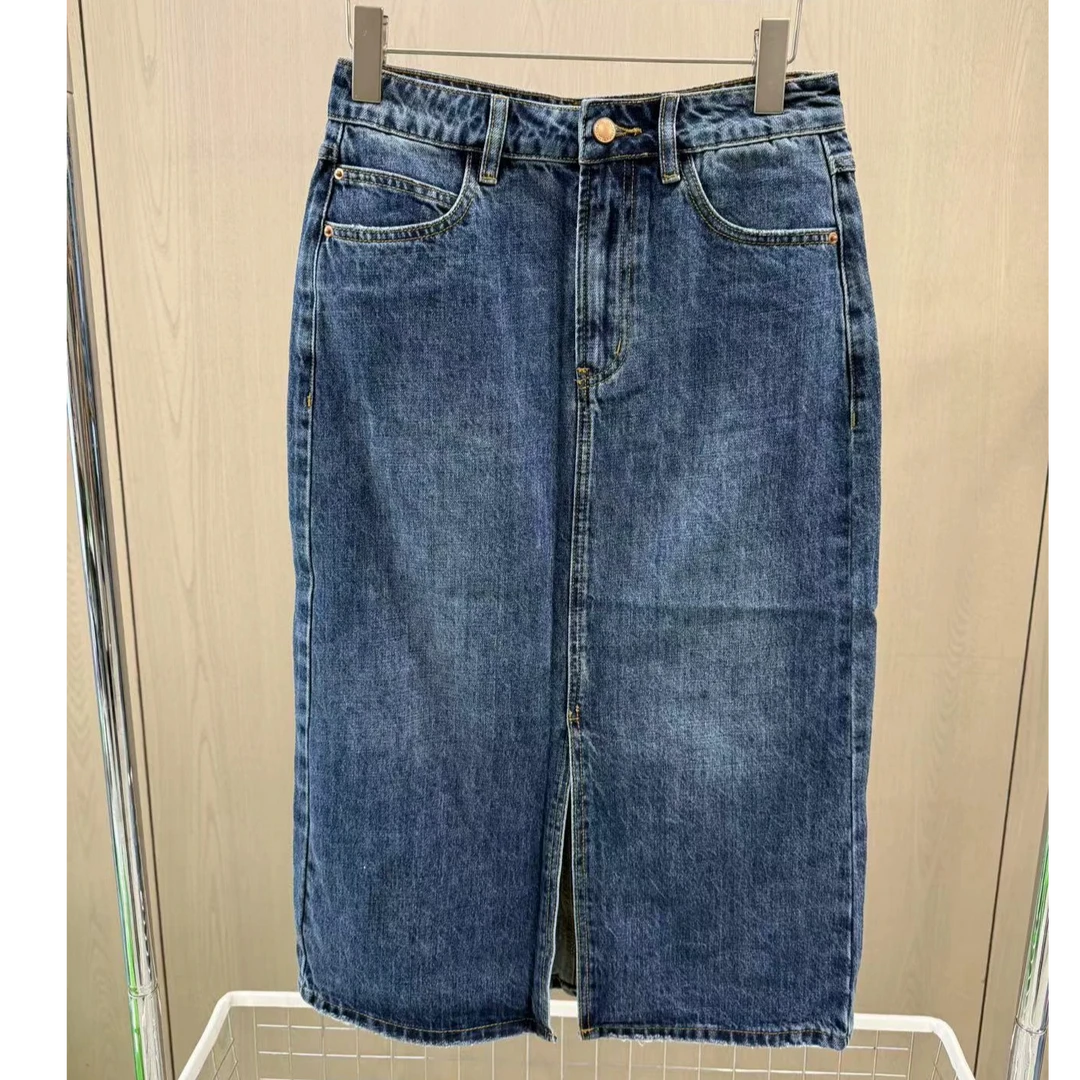 D31168南油爆款气质简约牛仔半身裙