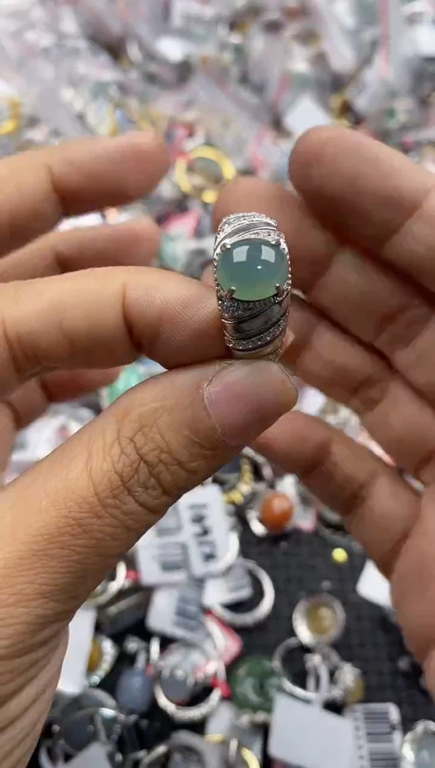 银S925镶嵌戒指翡翠11-11-11---5
