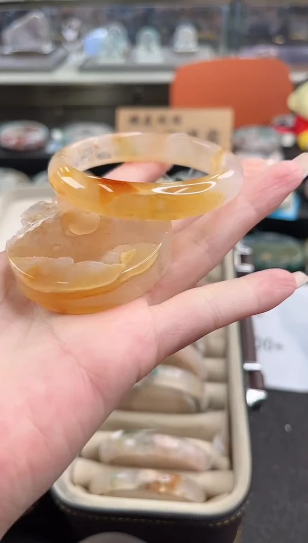 未镶嵌手镯石英质玉54圈口（赠品镯心）6578989