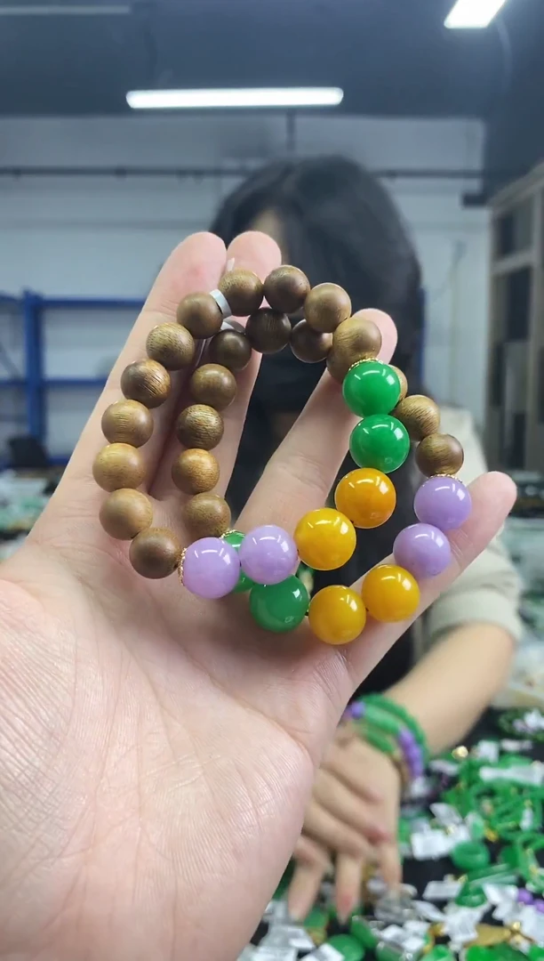 未镶嵌手链翡翠多样性发其一颜色微差