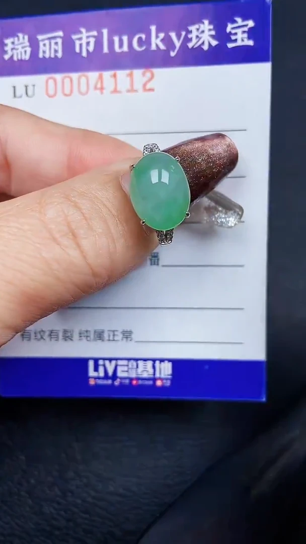 颈饰银S925镶嵌翡翠4112