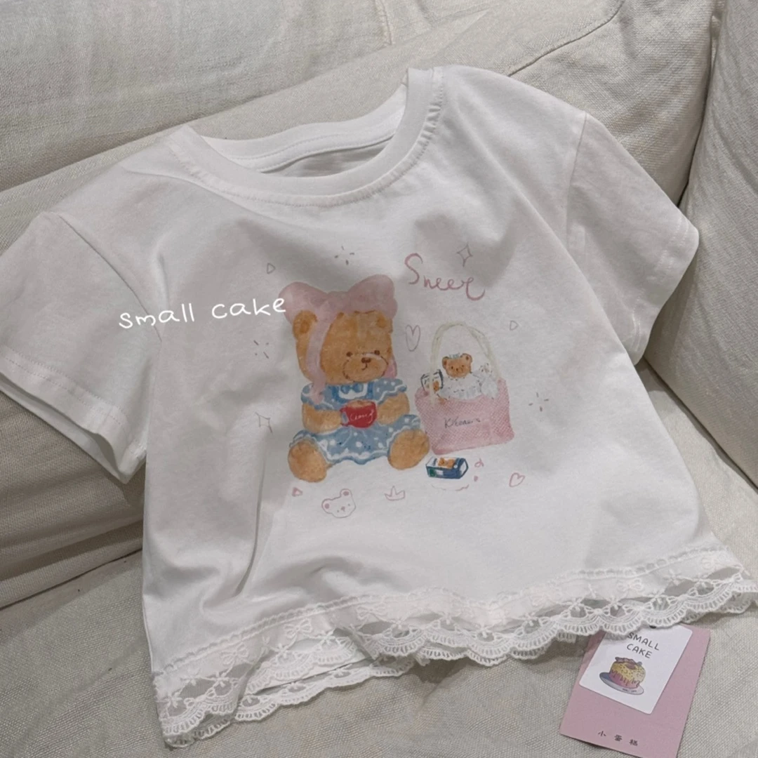 【小蛋糕】25夏~女童蕾丝花边短袖5180