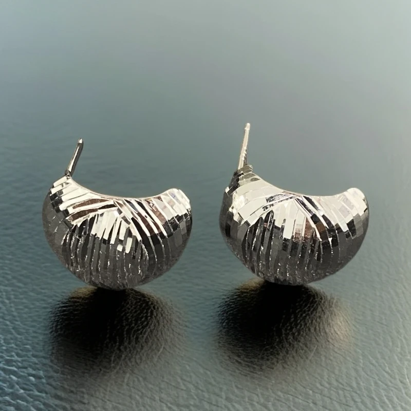 925银耳饰 车花耳钉耳饰 ES00840