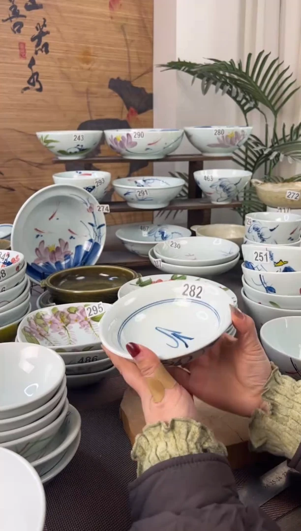 明舟微瑕山茶花6寸正德碗（单只装）