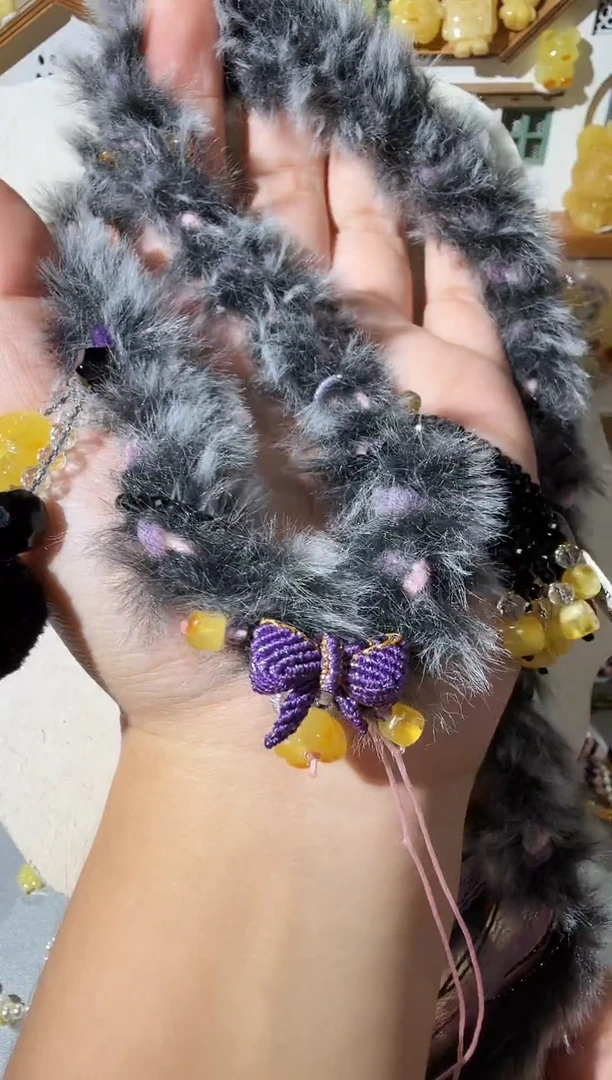 蜜蜡项链未镶嵌蜜蜡碧玺项链