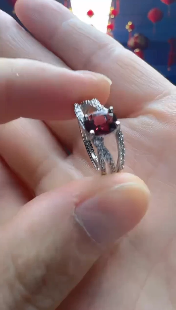 石榴石戒指合金戒指