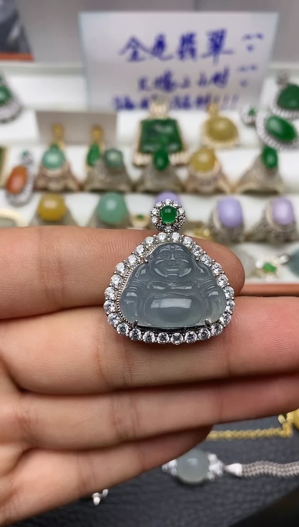 颈饰未镶嵌翡翠佛公0006