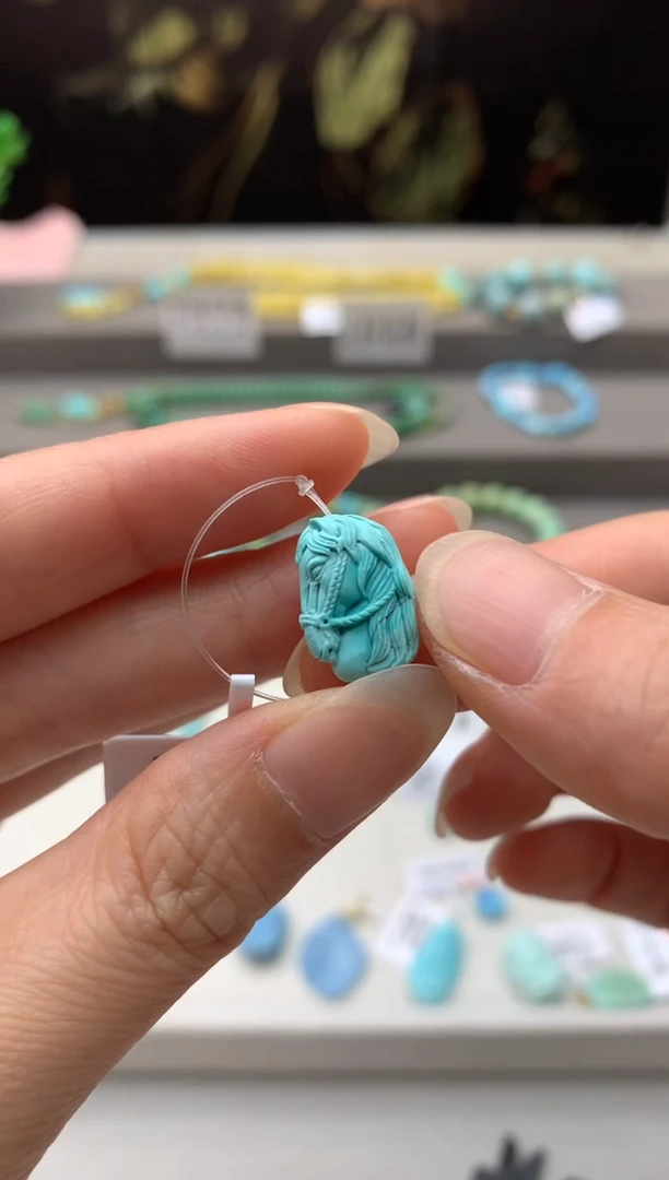 未镶嵌绿松石雕刻D160