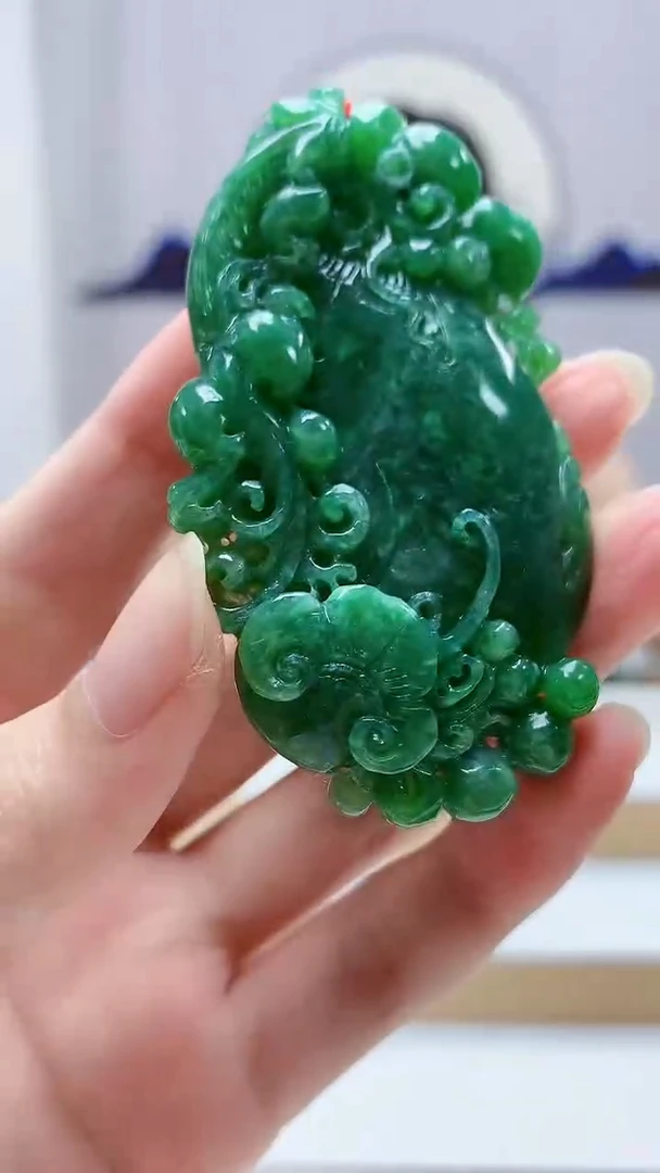 未镶嵌定制翡翠4852zm-毛货挂件87