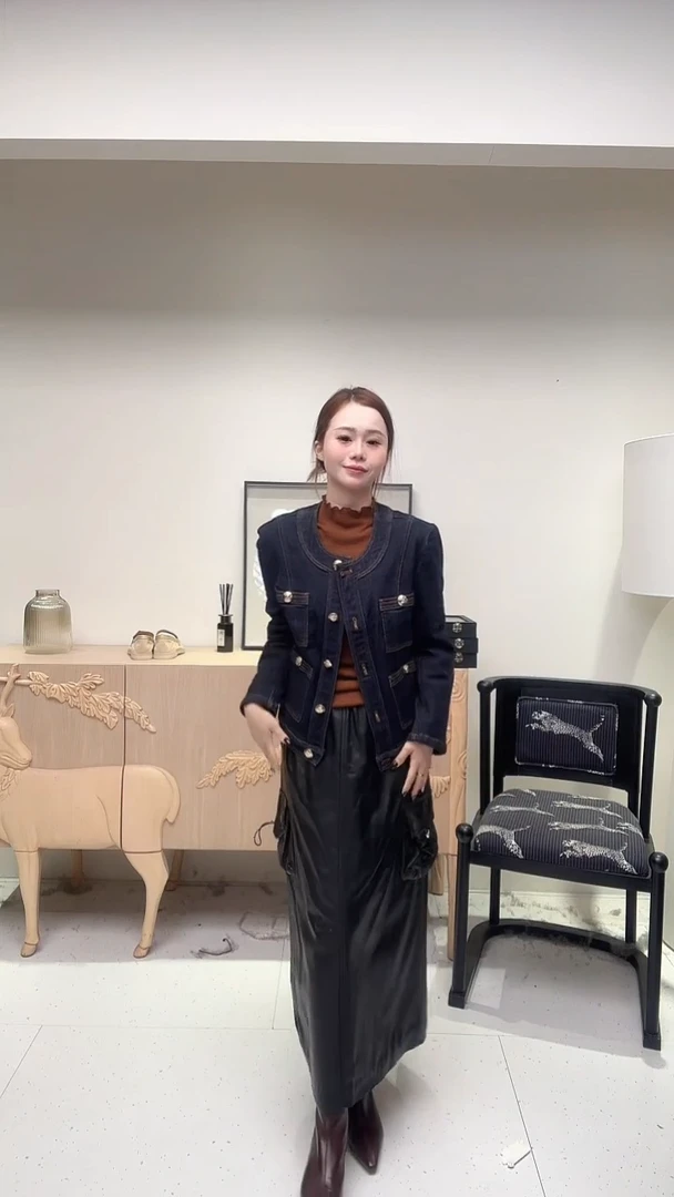 小香风声色牛仔外套