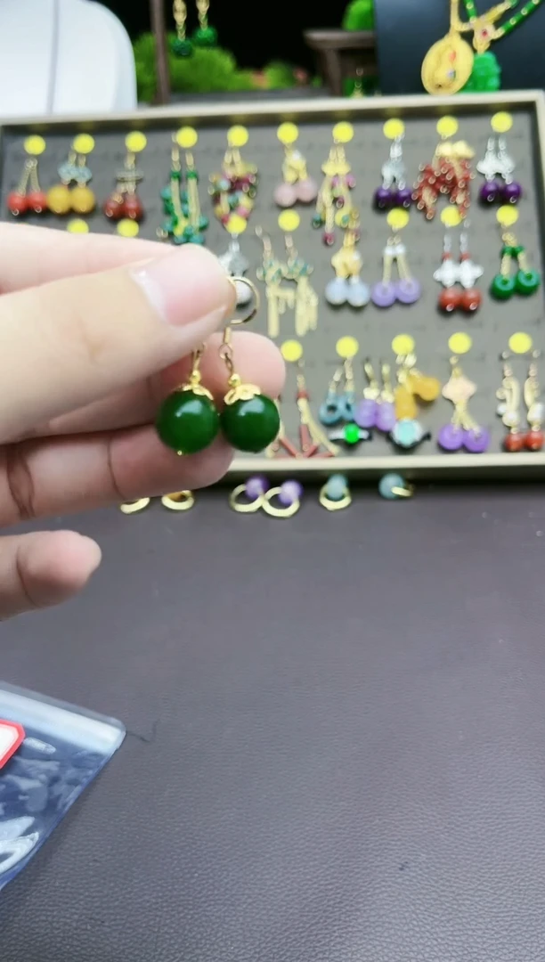 【闪购商品】玛瑙/玉髓耳钉银S925镶嵌438000