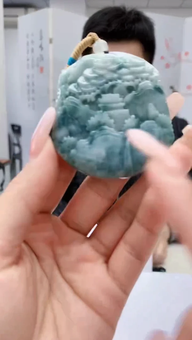 【闪购商品】定制翡翠未镶嵌5153lr-毛货挂件170