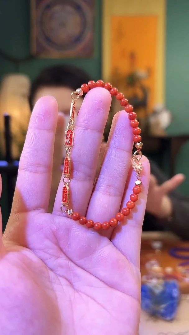 【闪购商品】南红玛瑙手链银S925镶嵌南红太太牌手链