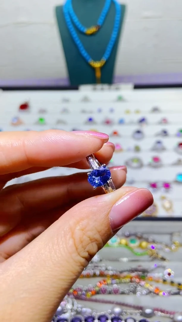 银S925镶嵌耳饰紫晶1