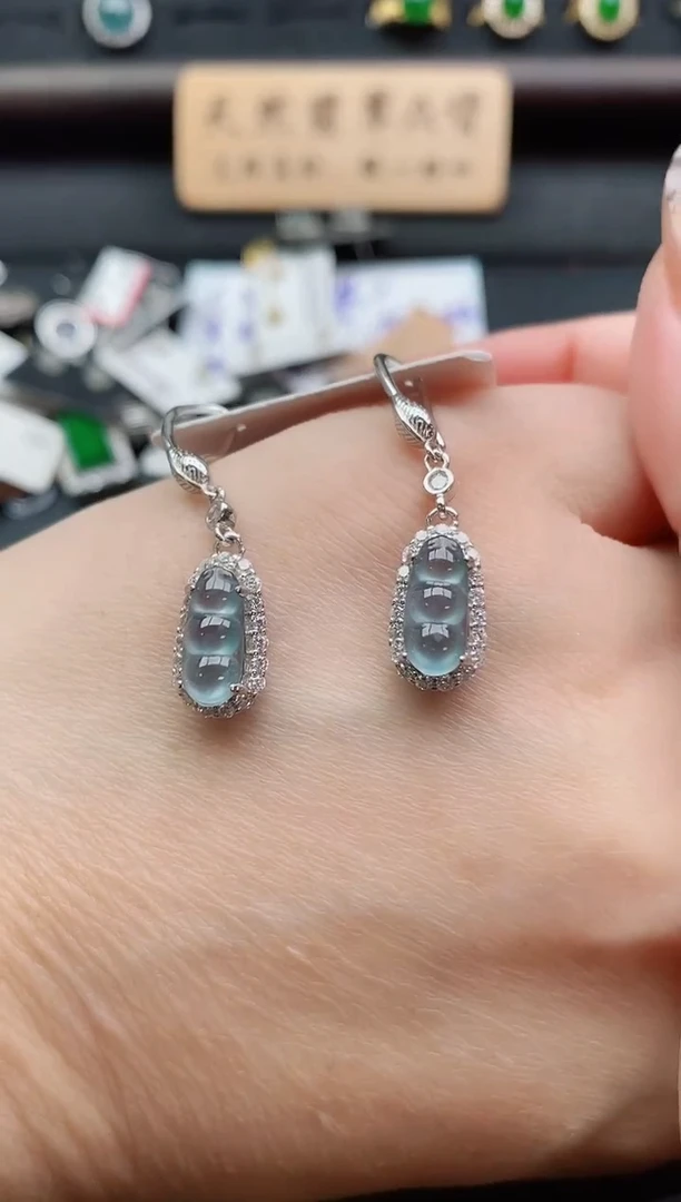 银S925镶嵌戒指翡翠1