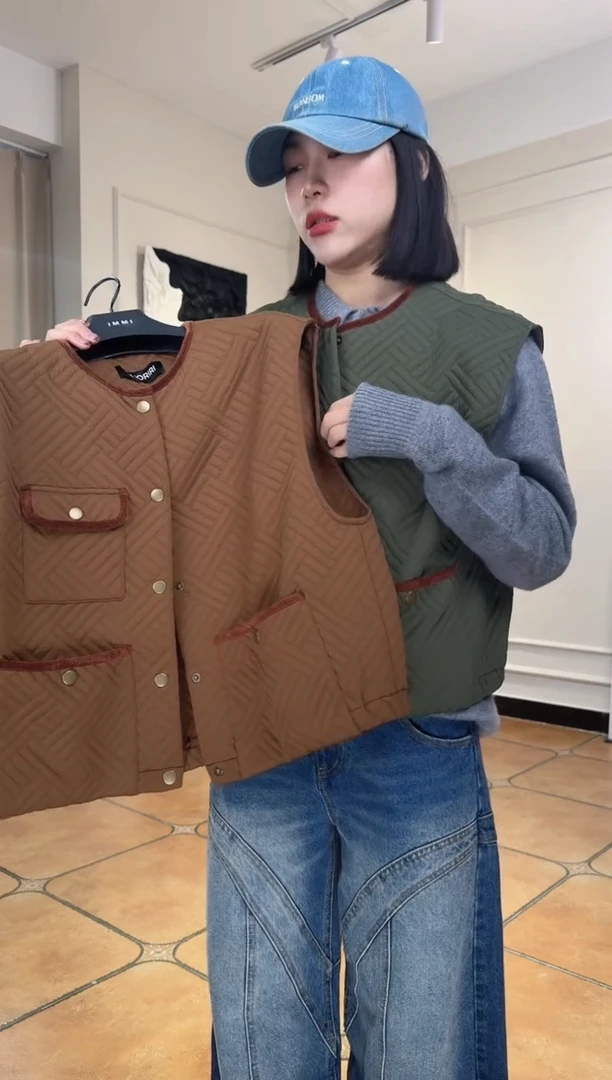 （设计师品牌）OII焦糖色马甲外套（下单备注颜色尺码）