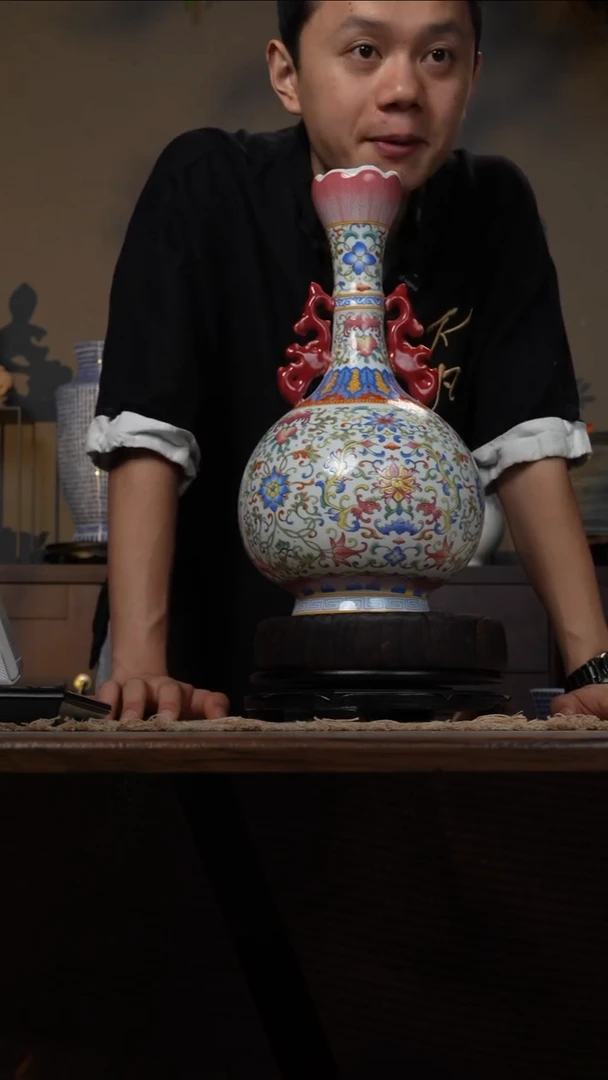 摆件WN问泥景德镇陶瓷花瓶摆件