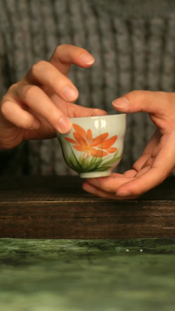 陶瓷青诗集手工手绘瓷器