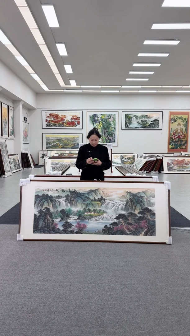 国画手绘  219*88   聚宝福地