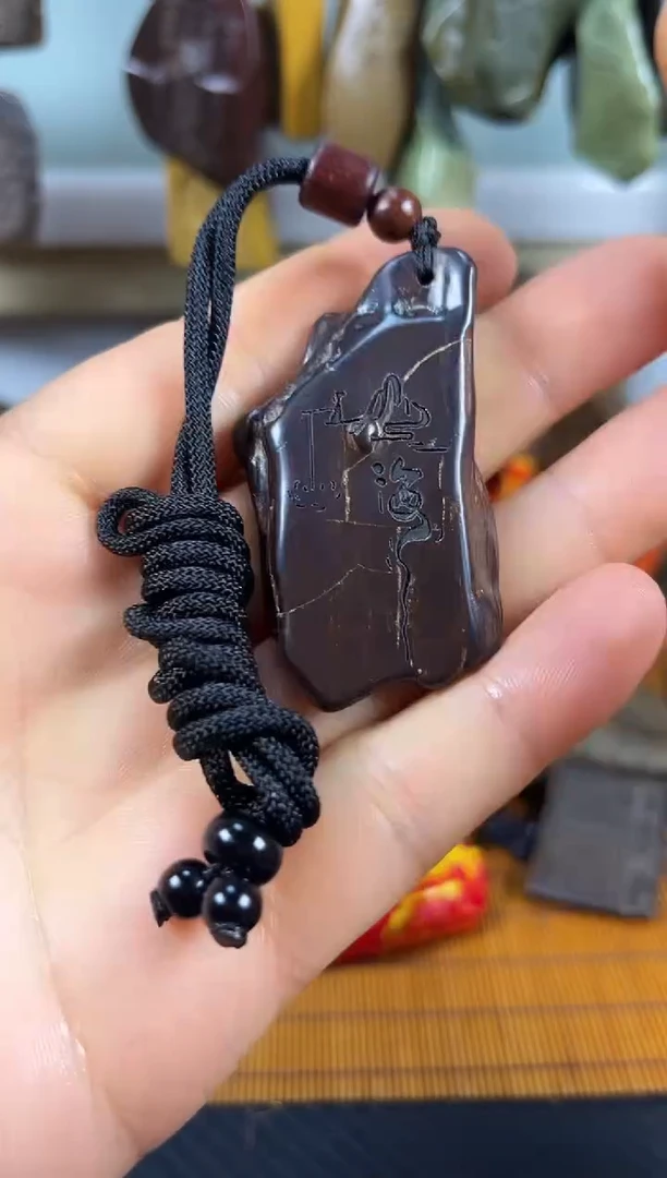 原石雕刻   默认打孔穿绳29