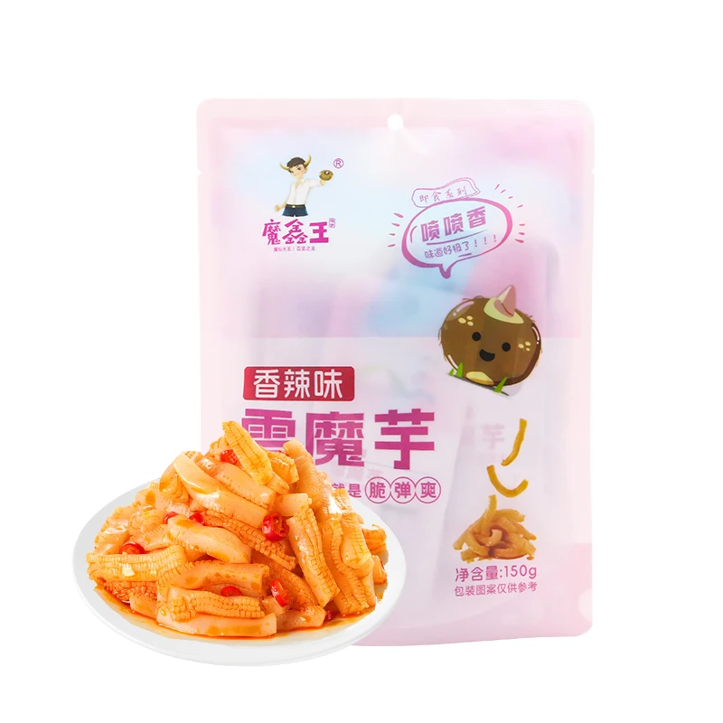 魔鑫王秦岭陕西特产 魔芋爽素毛肚小袋雪魔芋休闲零食150g