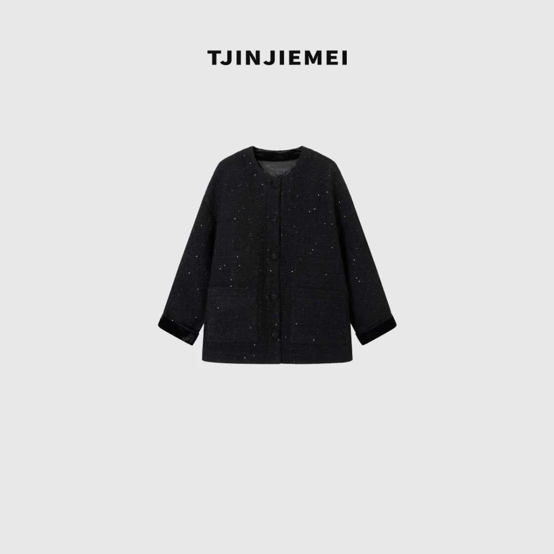 T井姐妹【夜宴】设计感轻奢时尚短款羽绒服外套YRF2510-TJ592