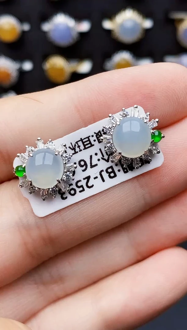 银S925镶嵌戒指翡翠4060