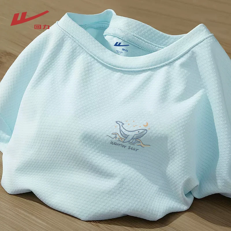 Warrior/回力圆领短袖2025新款半袖T恤复古风休闲风夏季宽松透气T