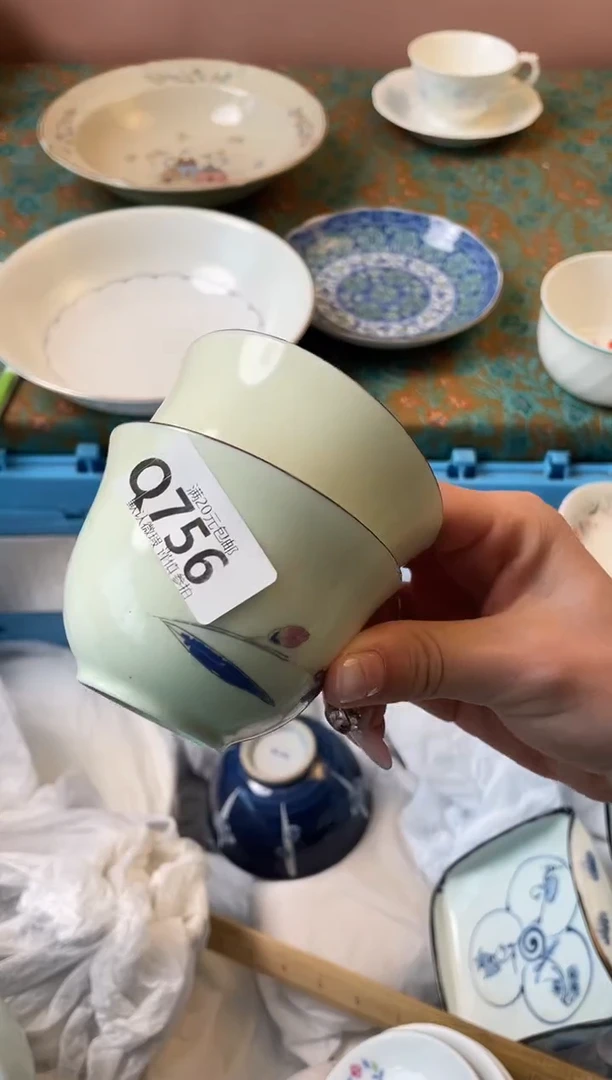 瓷片紫*瓷器瓷器Q756