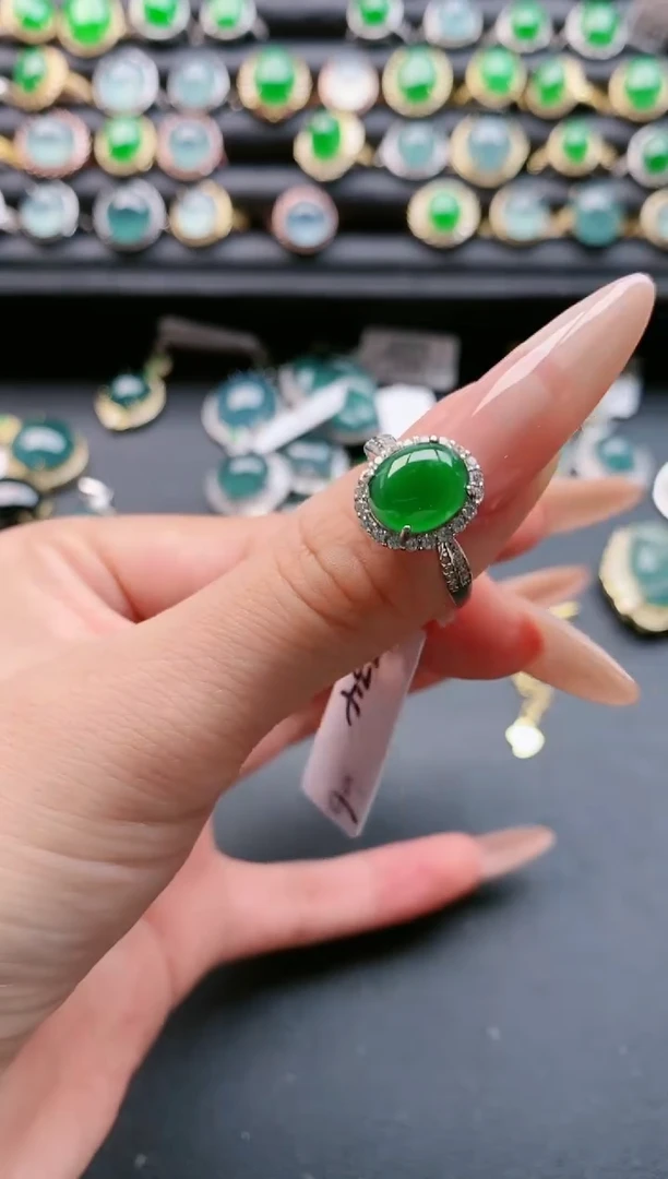 【闪购商品】翡翠戒指银S925镶嵌11111