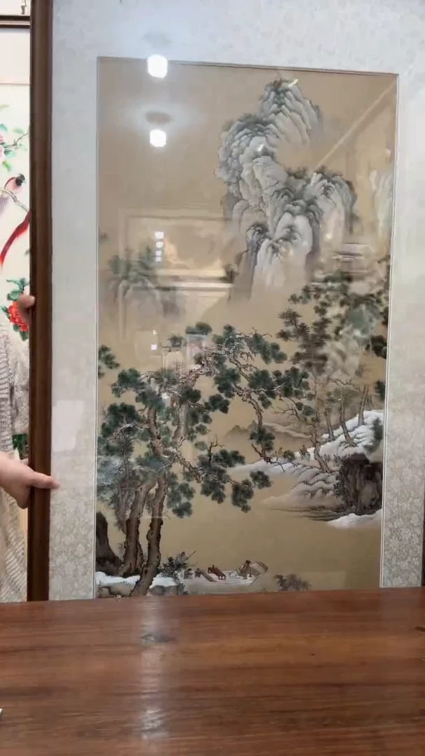 横款非遗苏绣手工刺绣挂画