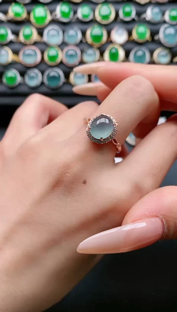 【闪购商品】翡翠戒指银S925镶嵌11111