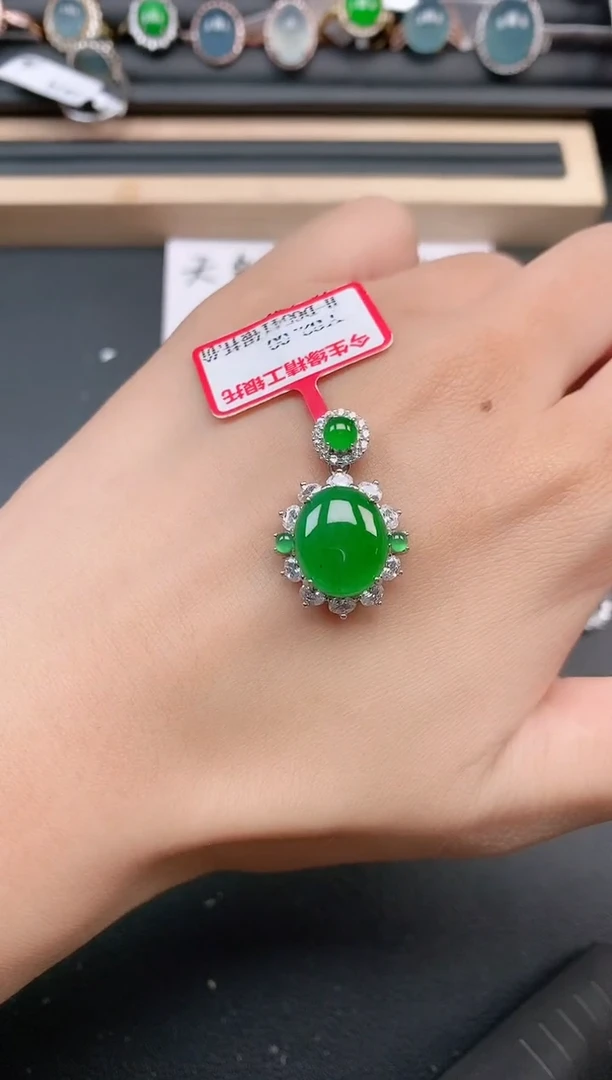 银S925镶嵌戒指翡翠111111