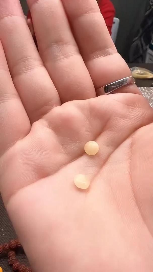 蜜蜡颈饰未镶嵌6+蜜蜡隔片一对  多样性拍一发一