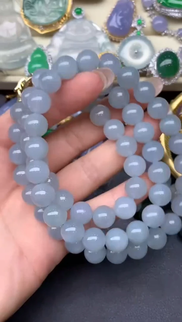 未镶嵌手串翡翠285-雪姐翡翠天天见