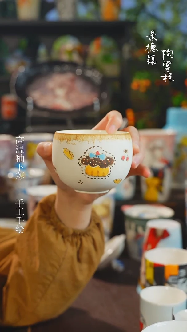 景德镇高温釉下彩纯手工手绘
