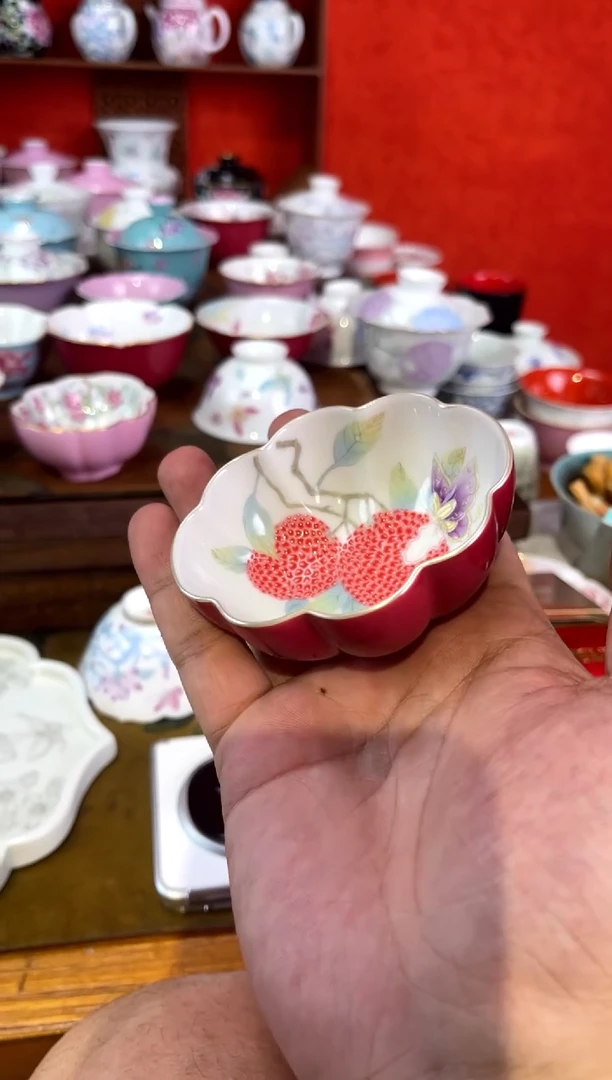 景德镇纯手绘陶瓷茶具描金