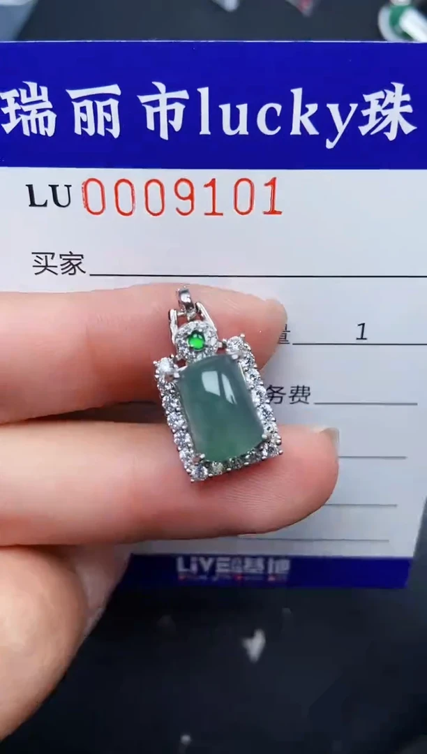 【闪购商品】翡翠颈饰银S925镶嵌9101