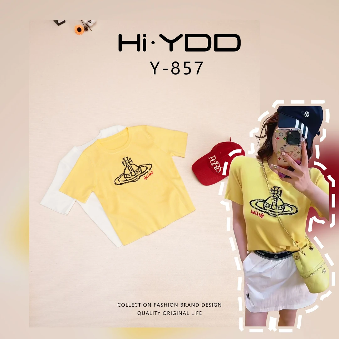 YDD•「Y-857」夏季新款简约修身潮流休闲设计师百搭上衣H-163