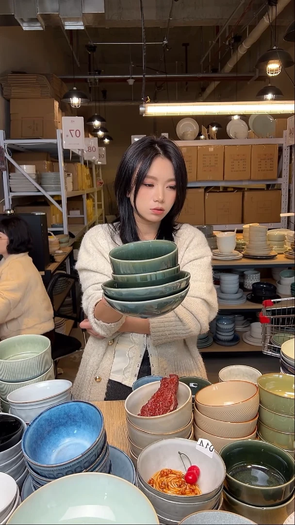 瓷271外贸尾货窑变釉下彩默外微瑕