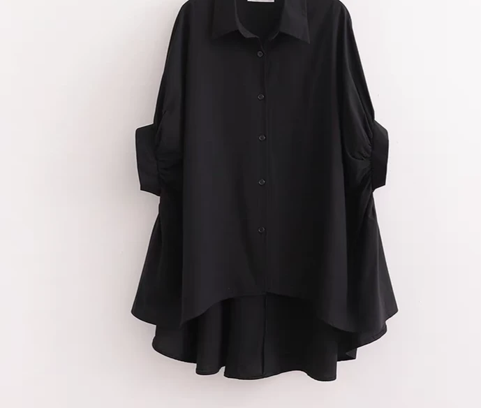 Y073下衬衫女夏季大码胖mm显瘦遮肚藏肉上衣减龄中袖衬衣