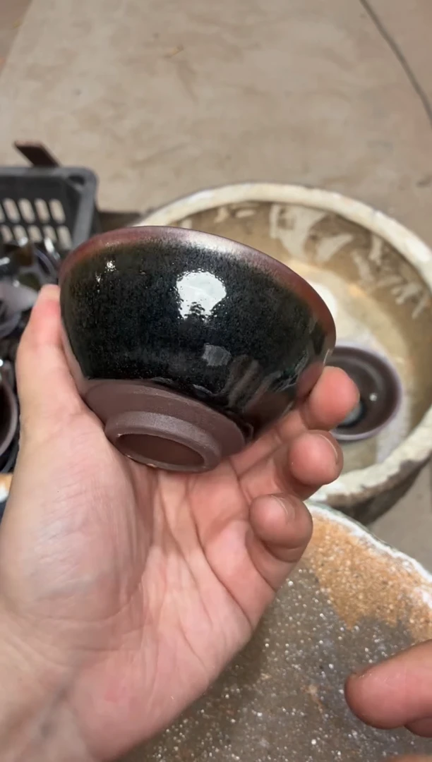 茶盏真柴烧建盏换点柴火