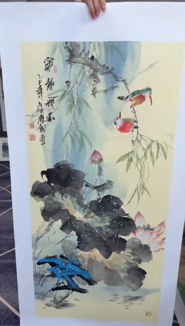 国画作品山水花鸟纯手绘