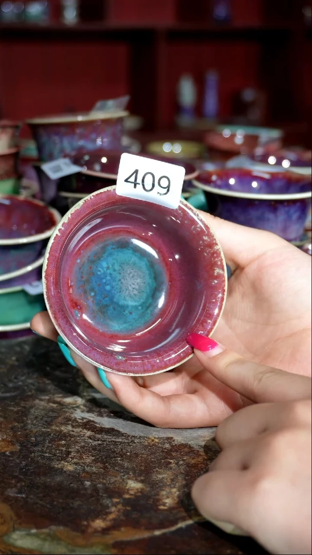 摆件 精品窑变钧瓷茶器