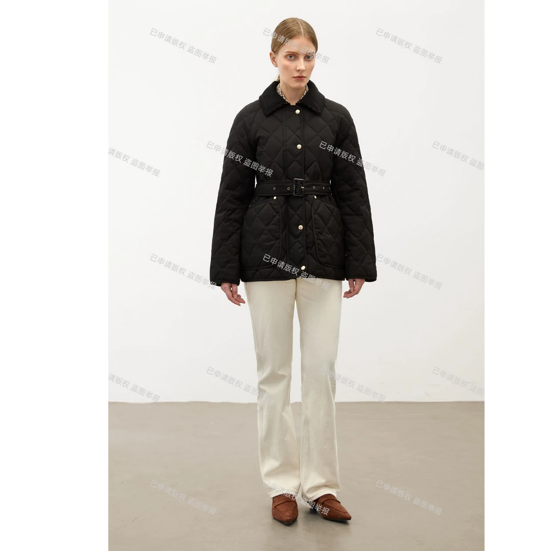 【十六】（黄金战袍）2025全新收腰中长款鹅绒服4001