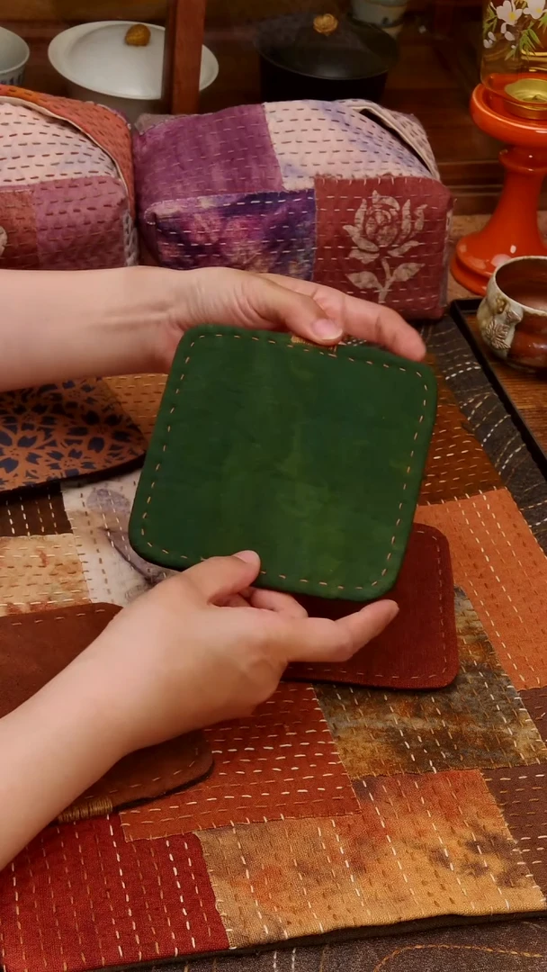 紫砂无Cici手作刺子绣茶席503